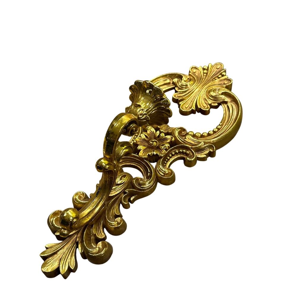 1970s Vintage DART Industries Gold Candle Wall Sconce 4204 MCM Ornate Single (1)